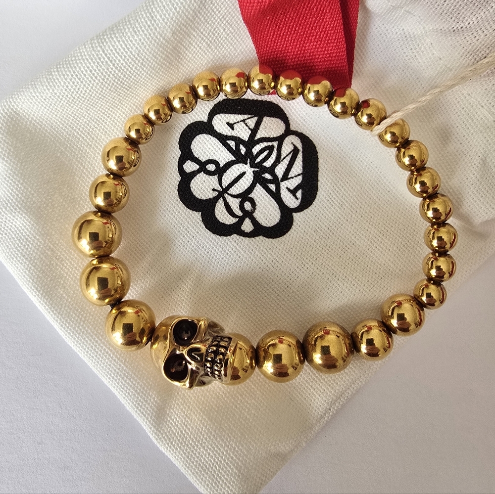 Alexander McQueen Skull Bracelet Gold